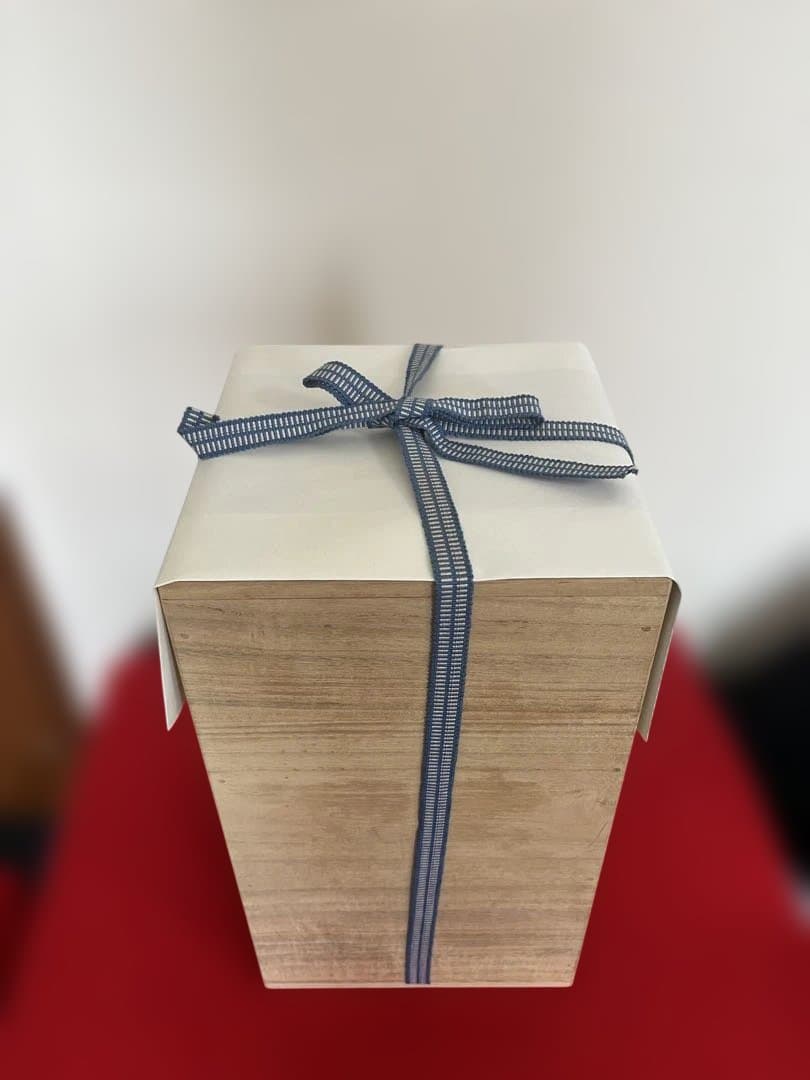 三代 徳田八十吉（正彦銘）深厚釉 瓢型 線文 花生 約29.5㎝ T306