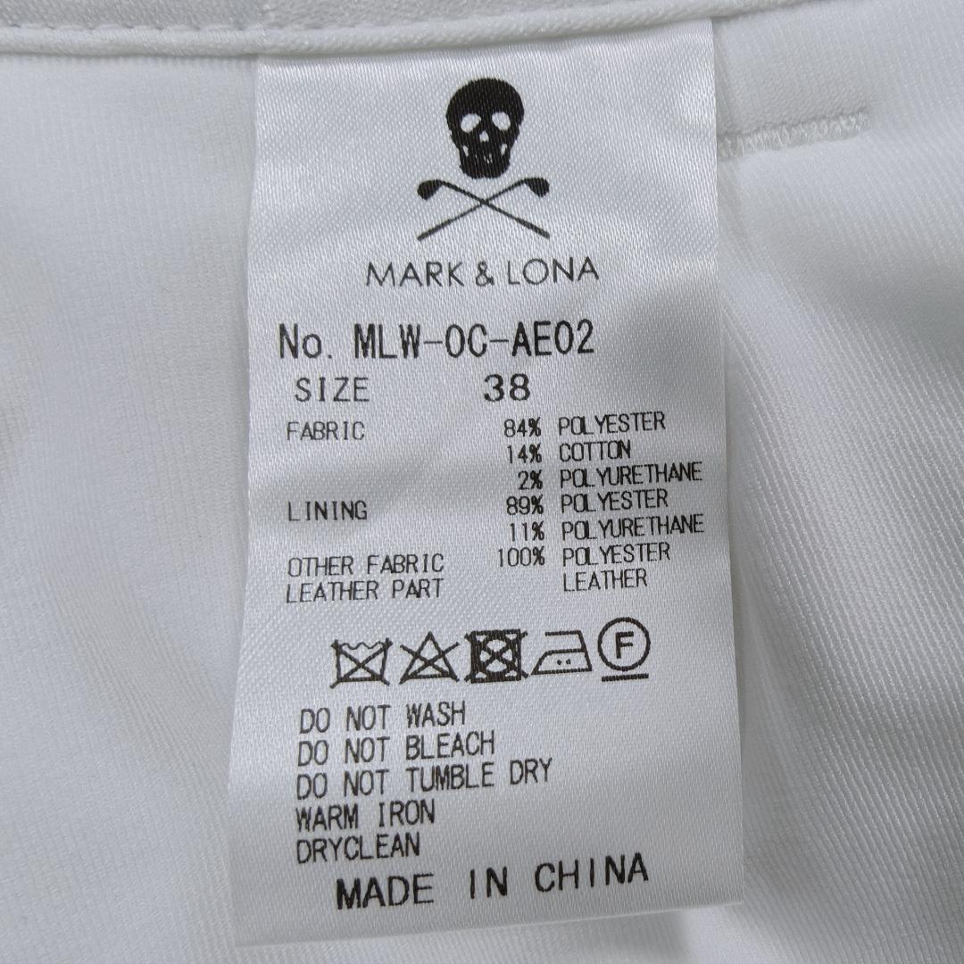 未使用 MARK&LONA ゴルフ スカート ホワイト カモ 38 M