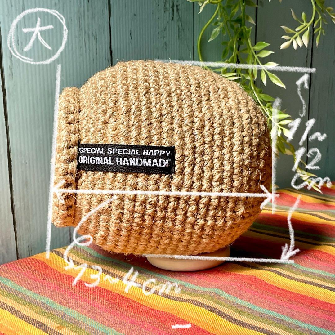 バードトイ　麻紐で編んだつぼ巣　楕円型