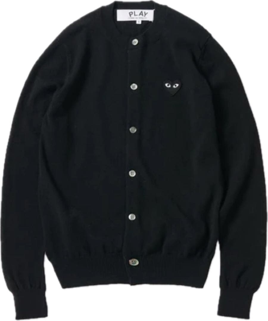 新品 PLAY COMME des GARÇONS ブラック カーディガンM