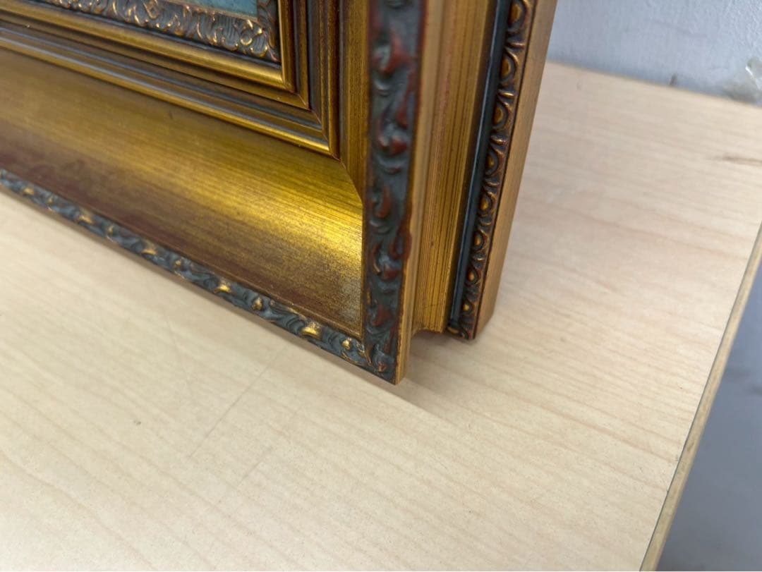 庄*い様 SI125 カミーユ・コロー「ボーヴェ近くの朝」複製画 証明書付き 額