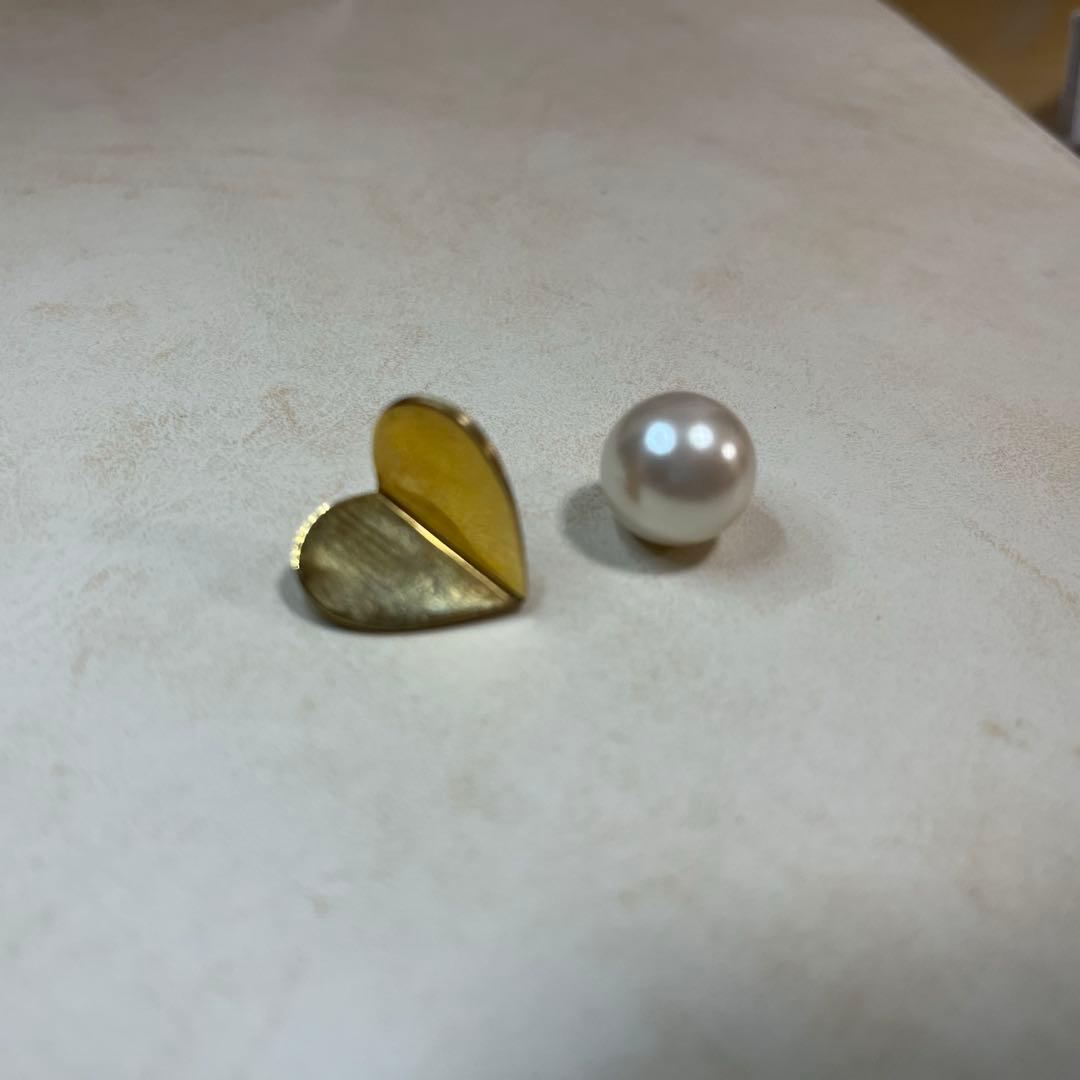 ＜MAYU＞ミニハート フェイクパール 片耳ピアス