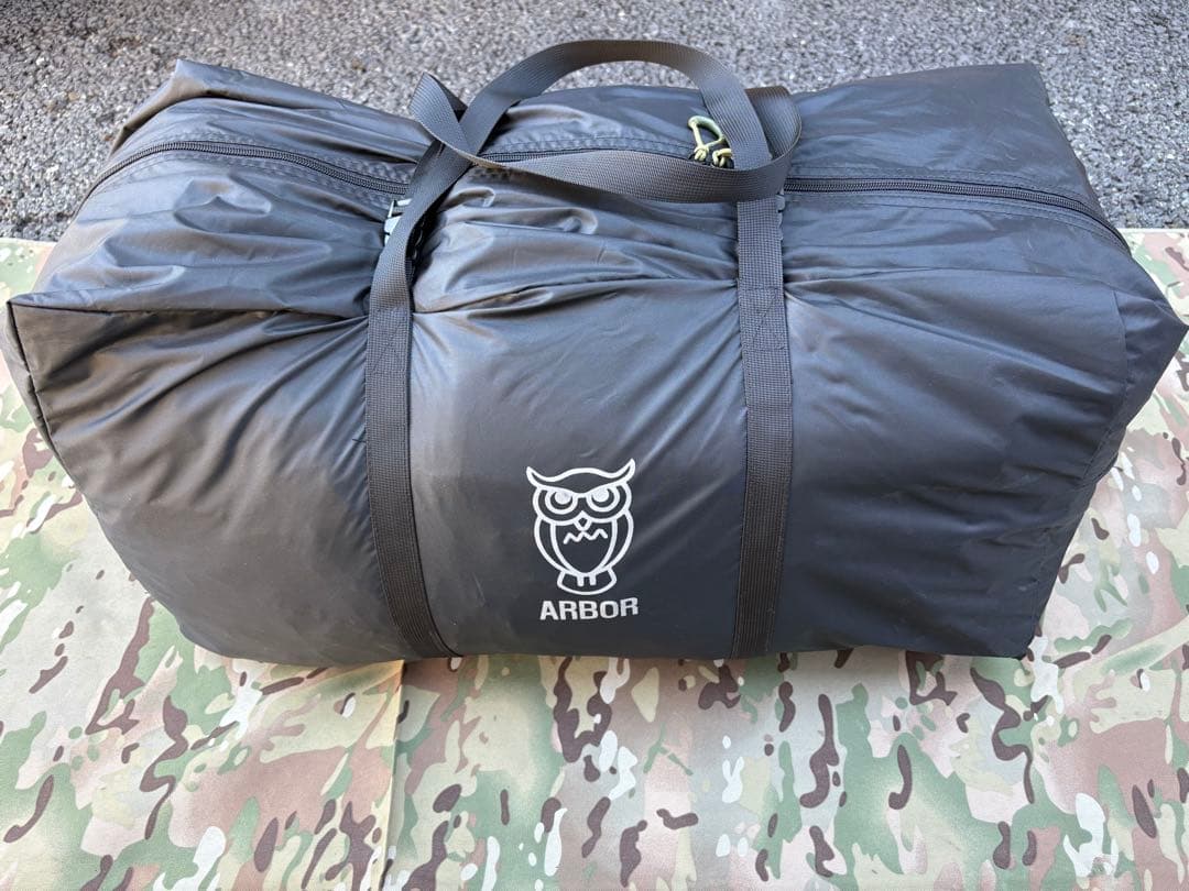 OVAL5 ドームトンネルテント ARBOR カーキ About camping