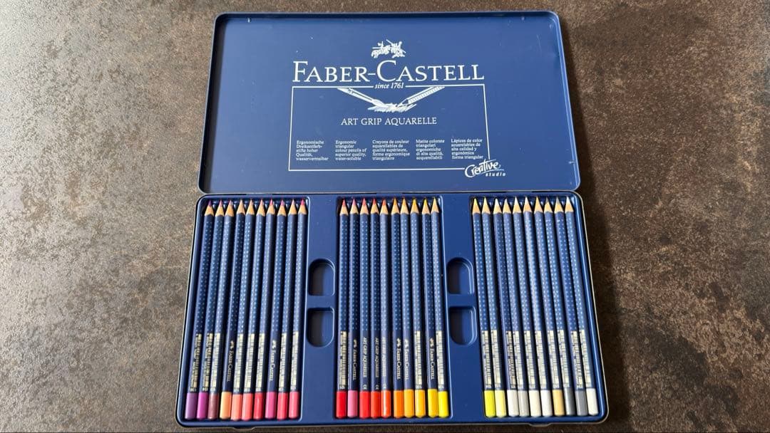 ★ほぼ未使用★ FABER-CASTELL水彩色鉛筆 60色セット