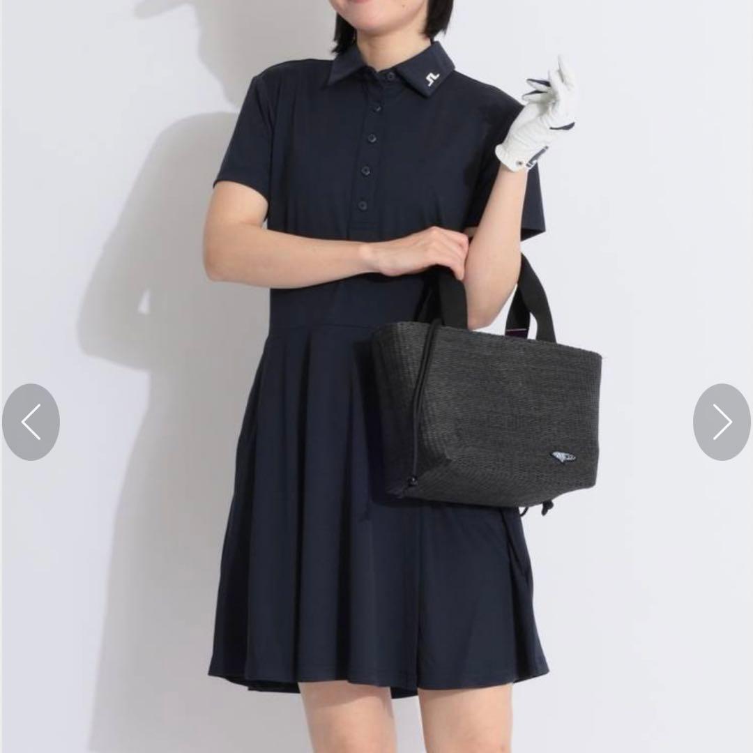 【新品未使用タグ付き】ジェイリンドバーグ ゴルフワンピース ネイビーポロシャツ