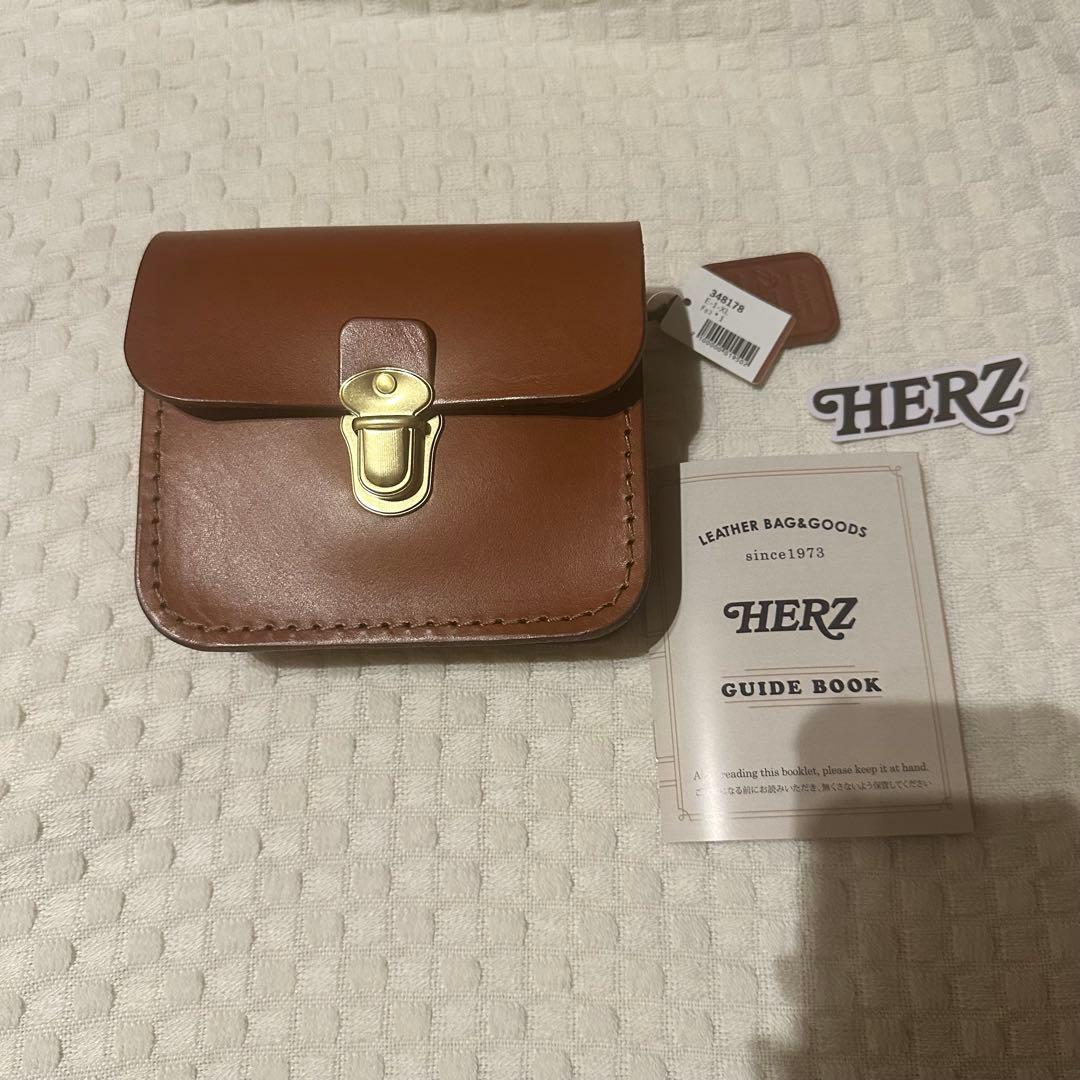 広瀬すずドラマ使用牛革HERZ ブラウンレザー ボディバッグ