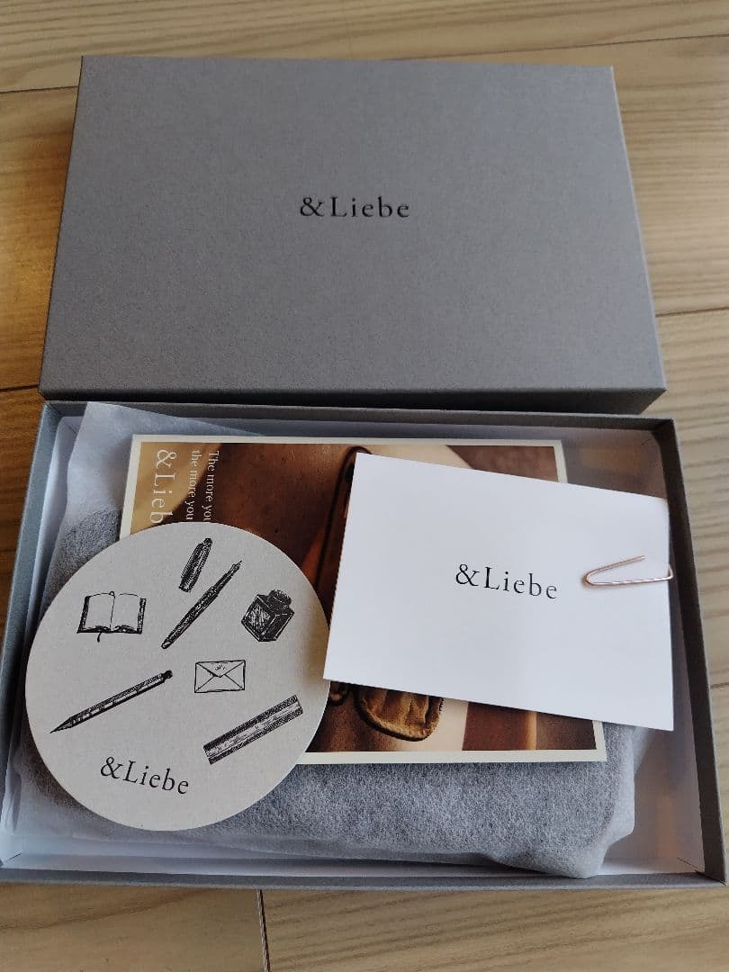 美品 &Liebe ジップペンケース ブラック