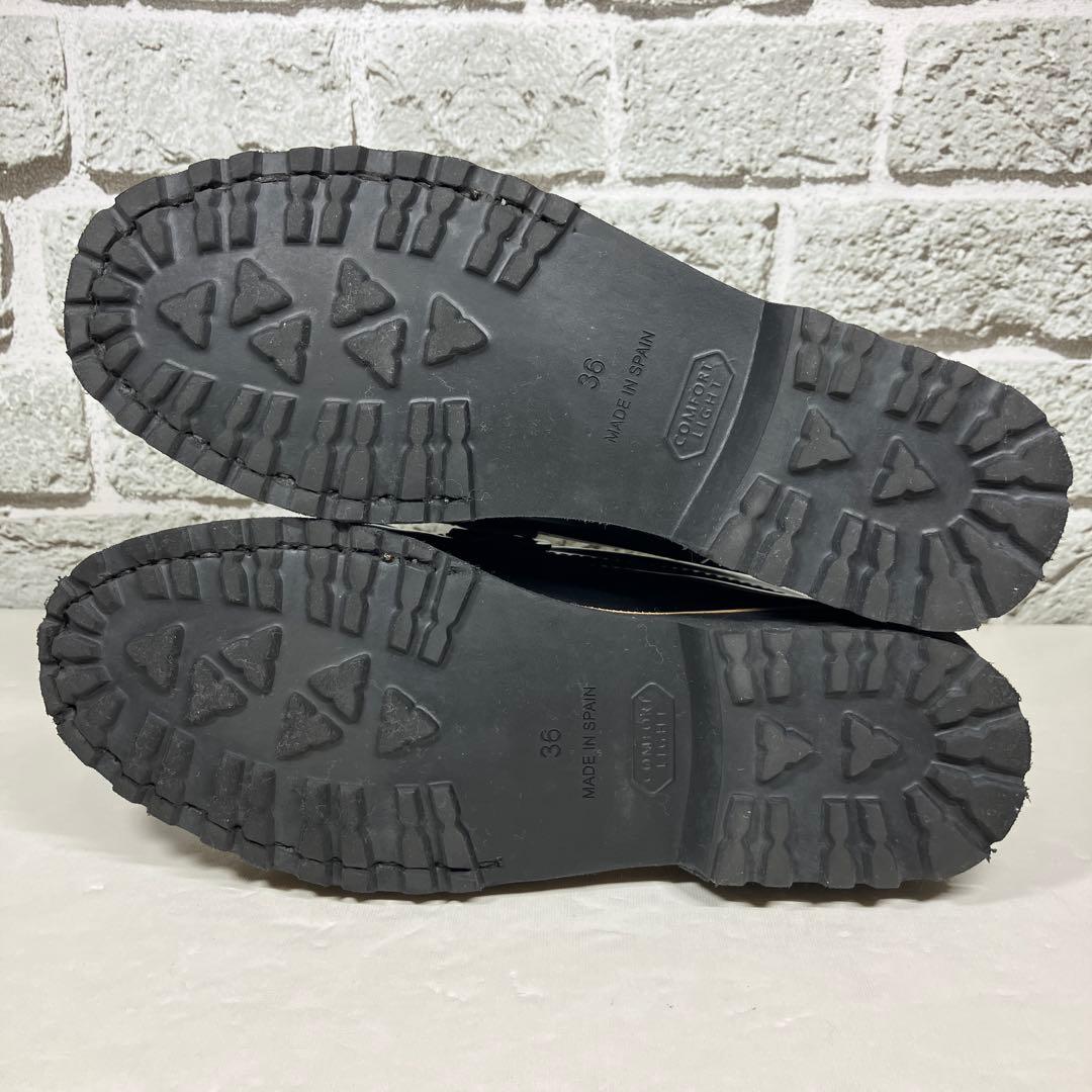 【極美品】ARTESANOS タッセルローファー 23cm 黒 レザー 軽量