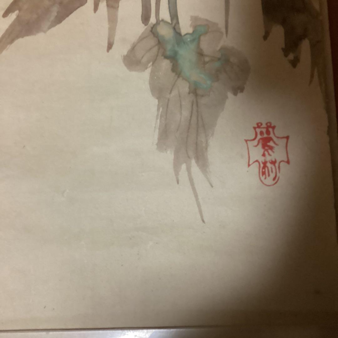 酒井抱一　紙本　捲り三幅　【桜に草花図、芥子の花、菖蒲図】落款印譜　模写108