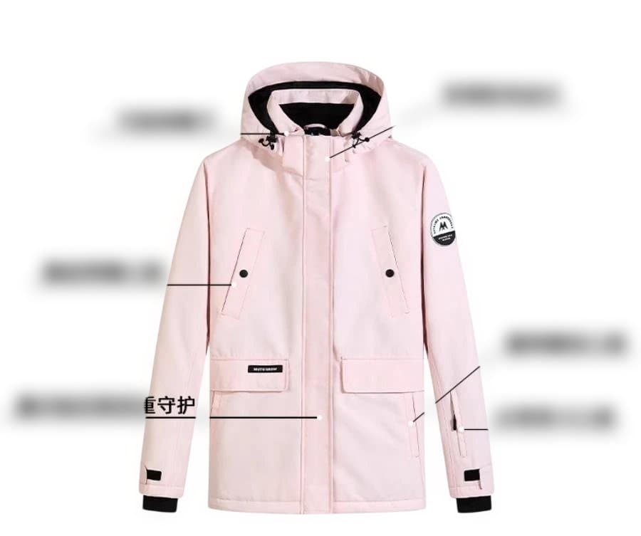 ピンク スノーボードウェア 女性用 ゴーグル付き683