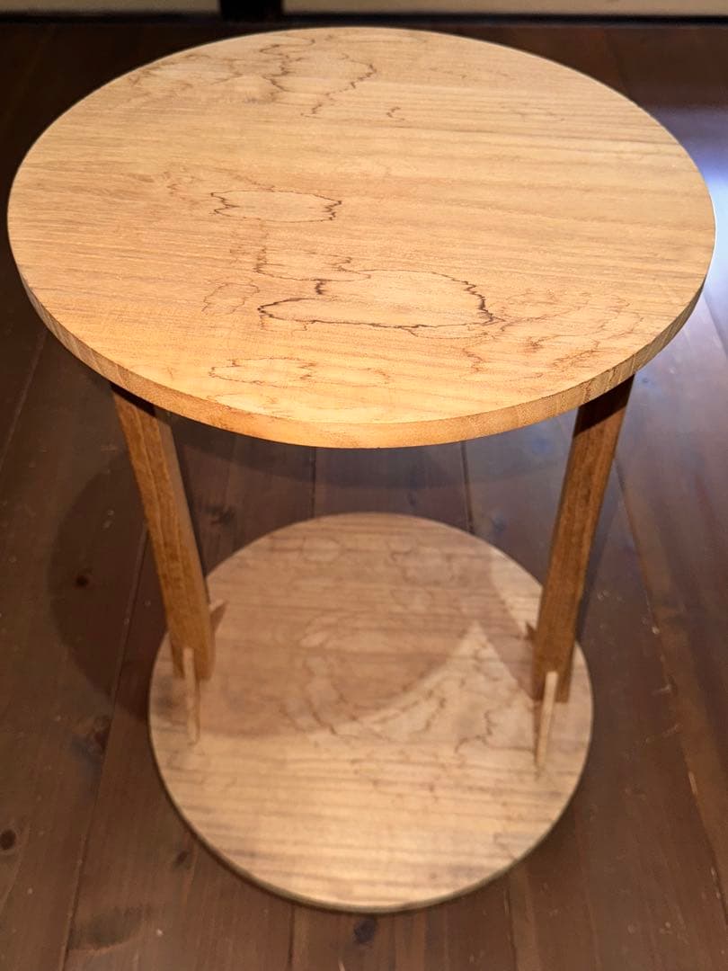 茶道具　木地丸卓　組み立て式