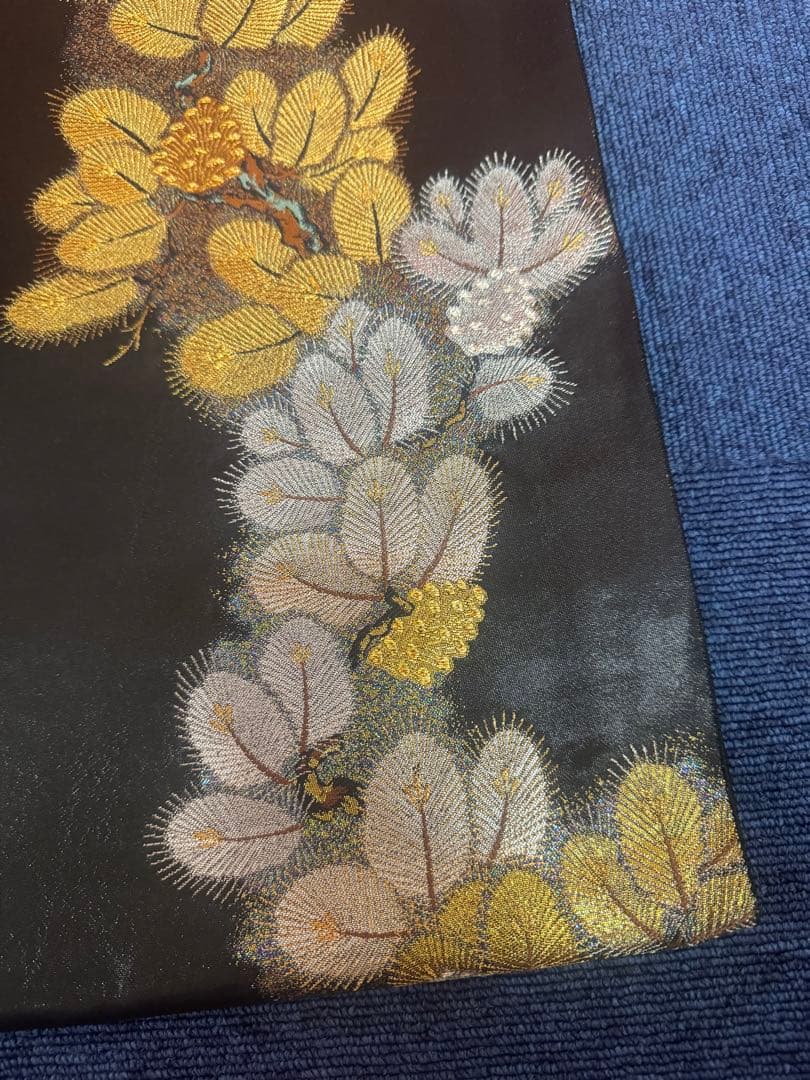 2659袋帯 古代彫金紋 西陣織 金糸　高級上質上品　約440cm 未使用