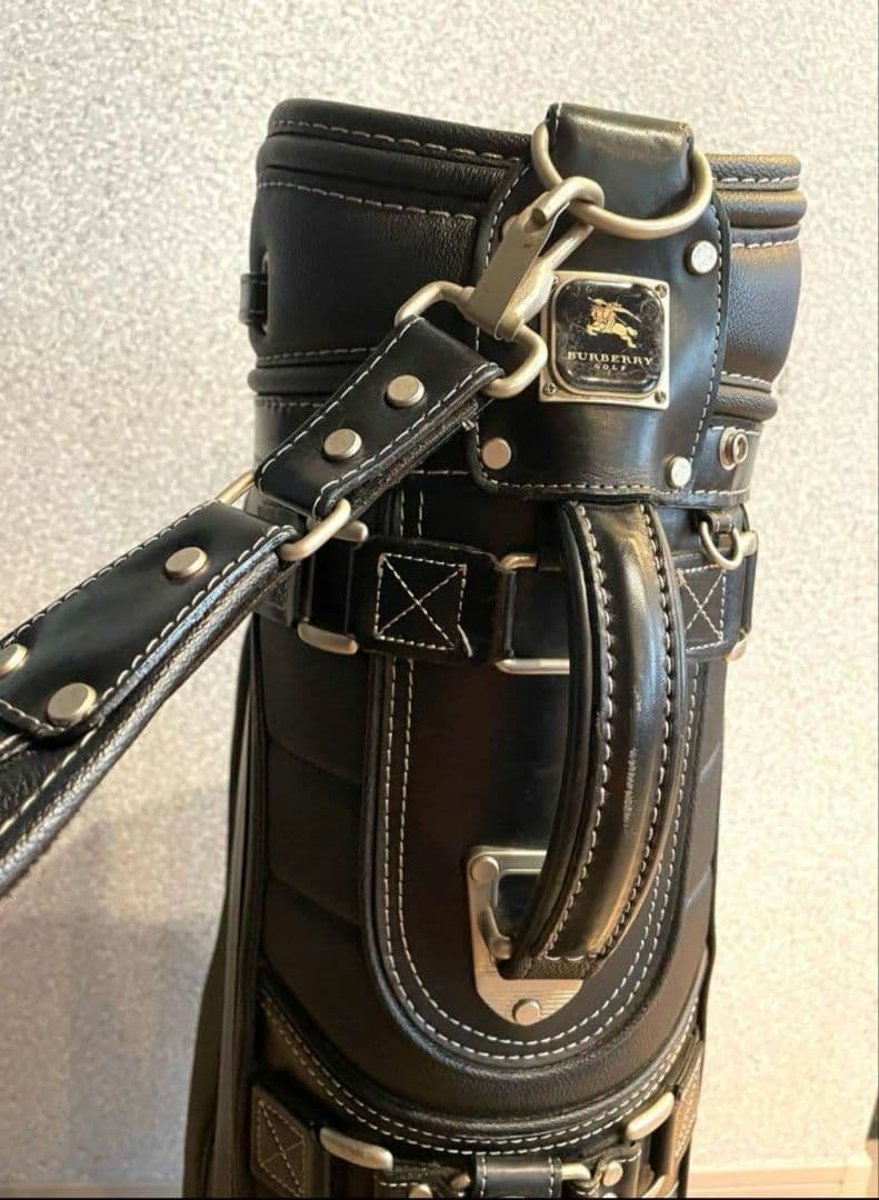 hikaru kotaniBURBERRY ブラックレザー キャディバッグ