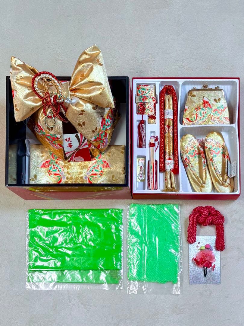 七五三フルセット 7歳 女の子 正絹着物 お正月 ハーフ成人式 1/2成人式