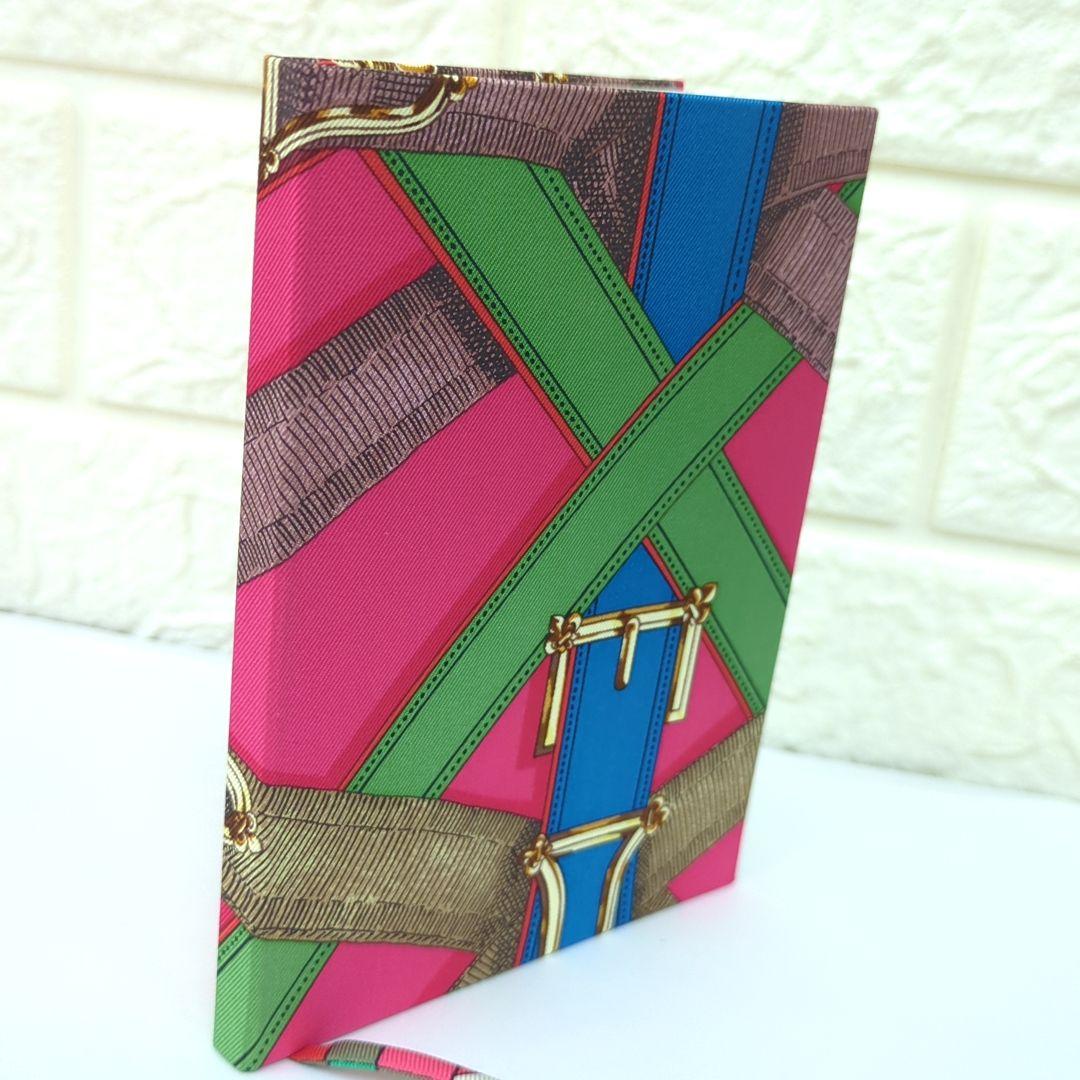 エルメス ベルトデザイン ノートブック メモ帳 ピンク カーキ ブルー【美品】