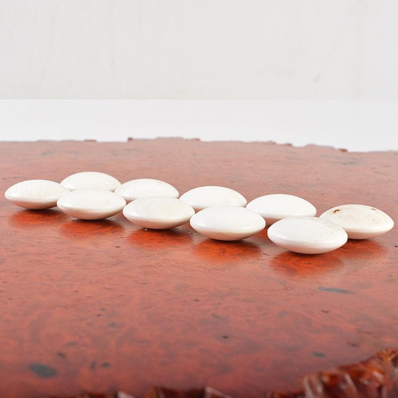 囲碁　鱗屋精製 碁石　本蛤碁石　那智黒碁石　碁笥　一套　共布共箱　MR7246B