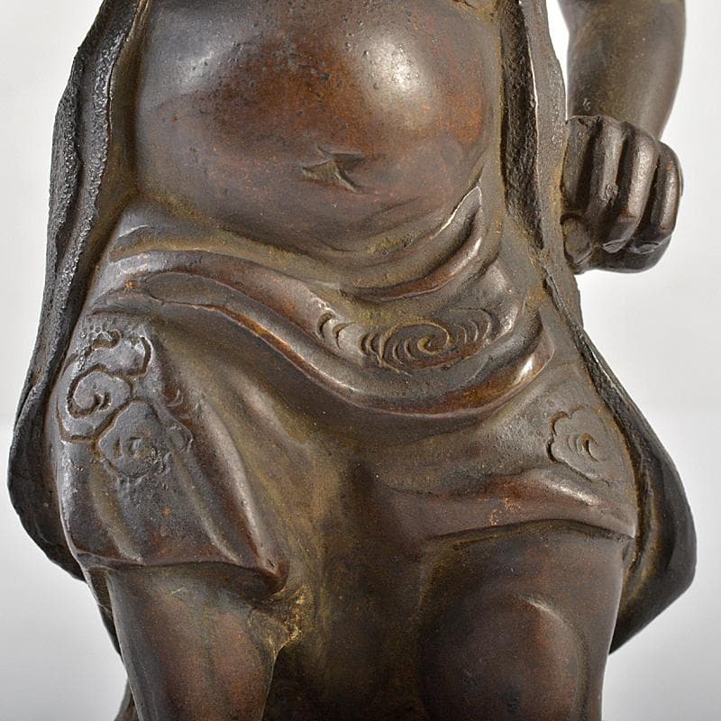 仏教美術　古銅　仁王像　金剛力士像　置物　H　R7416