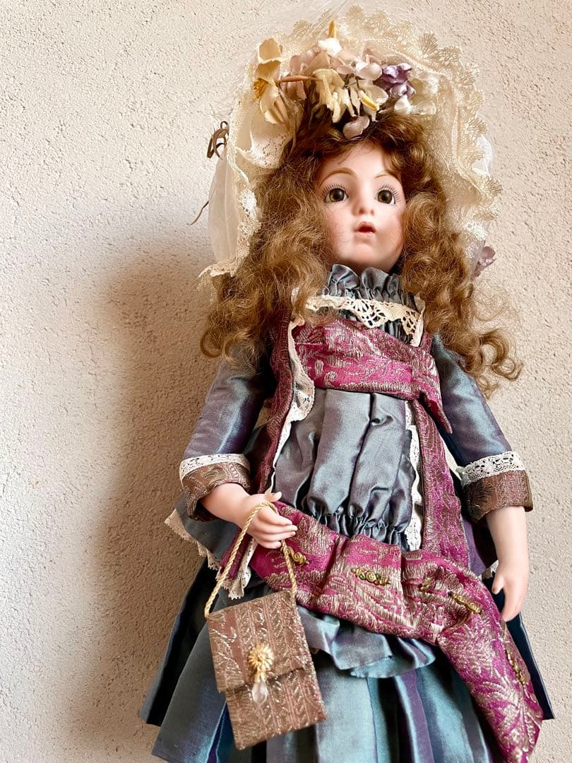 ビスクドール ブリュ リプロ ハンドメイド アンティーク ドレス フランス人形