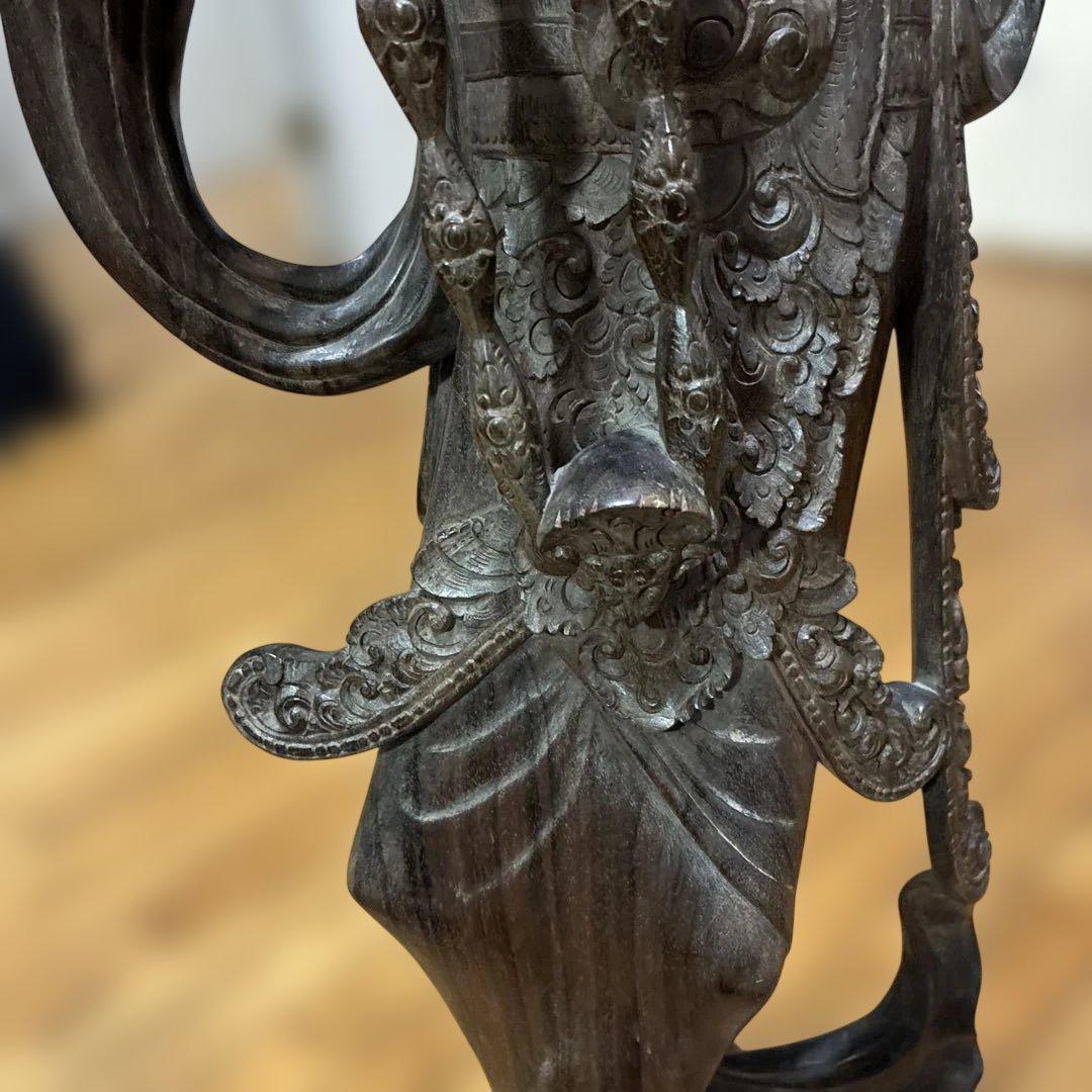 アジアンスタイル 木製彫刻 約113cm