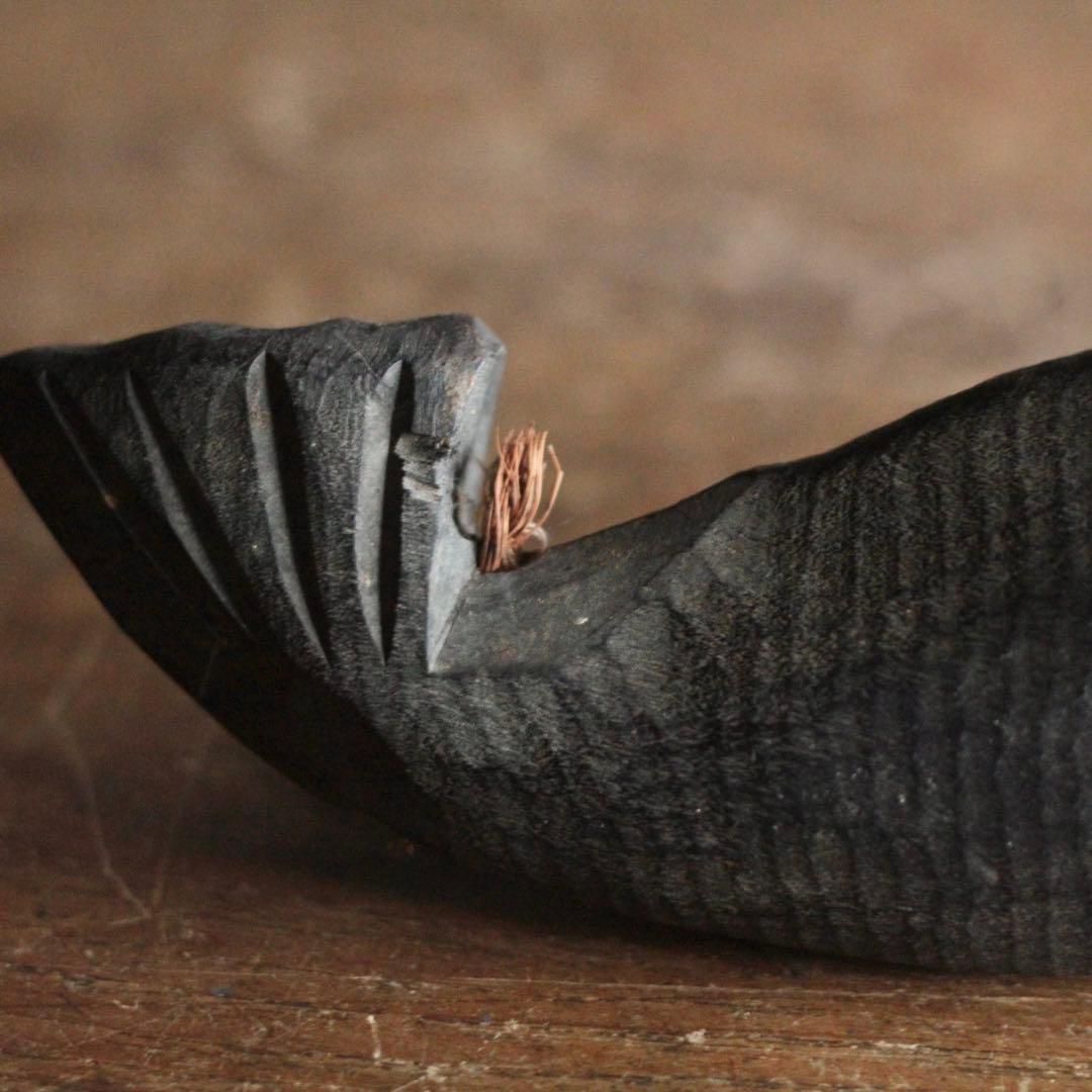 古い 自在鉤 横木 鯉 古道具 アンティーク オブジェ