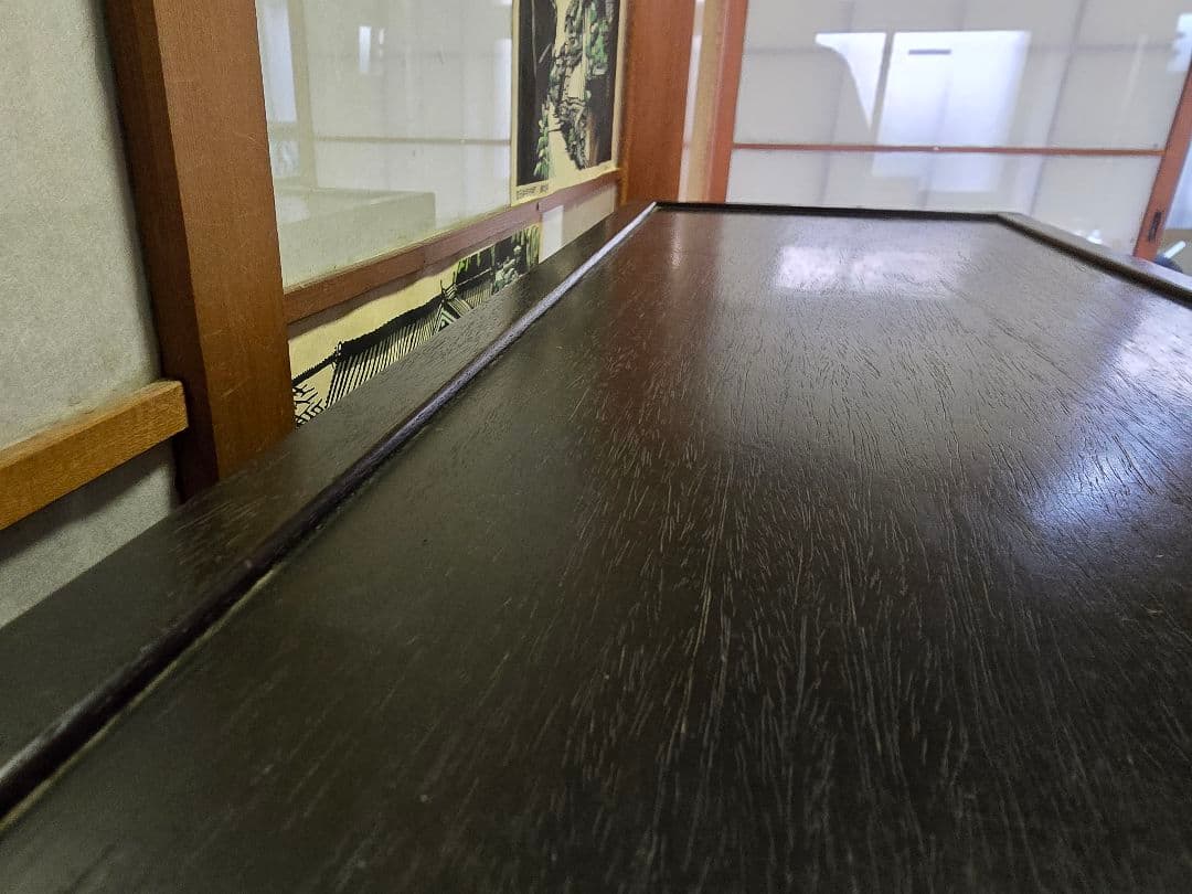 昭和レトロ家具 茶箪笥 飾り棚 チェスト 当時物 紫檀 唐木 黒檀