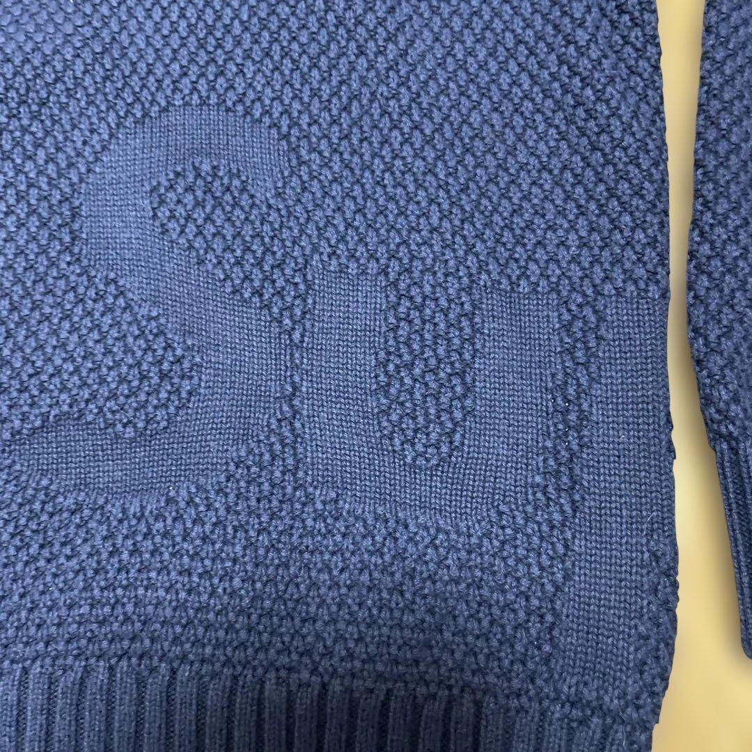 supreme small box logo ニット セーター　ネイビー　L