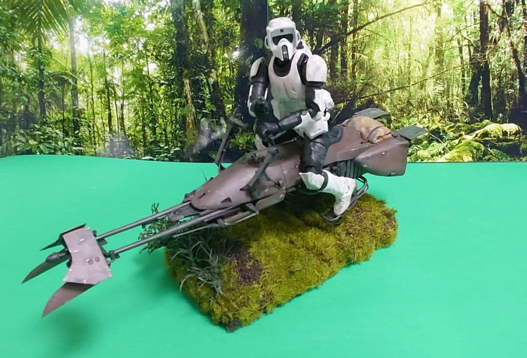 スターウォーズ　スカウト・トルーパー&スピーダーバイク　完成品