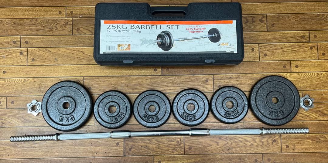 25kg 組み立て式バーベルセット　最強のパンチ力を身につけることができます！！