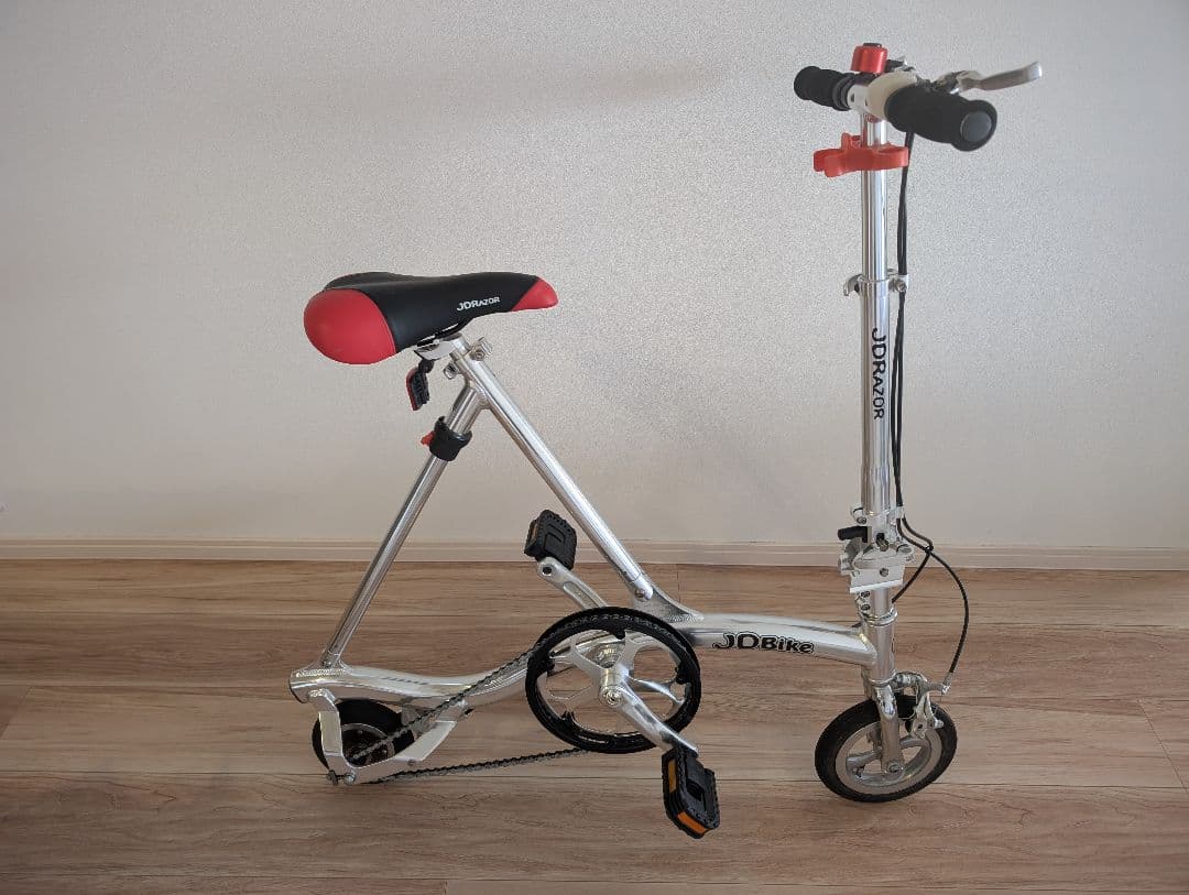 JD Bike 折りたたみ自転車 シルバー/レッド
