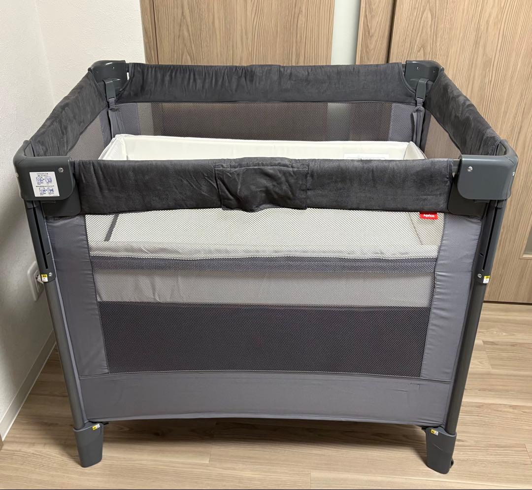 Aprica アップリカ ベビーベッド ココネル エアープラスAB グレー