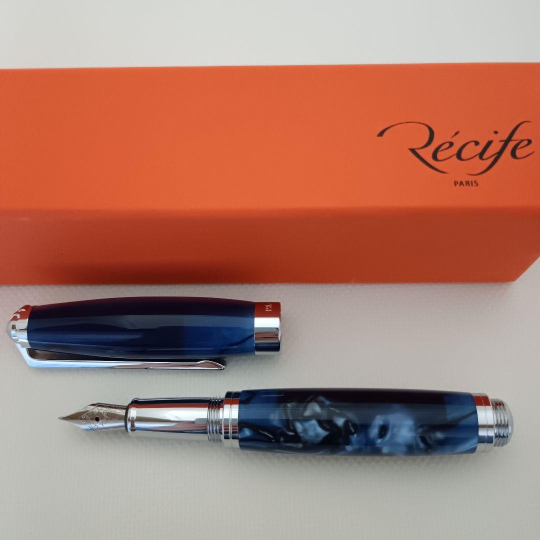 レシーフ　パールソユーズ　万年筆　ブルーオーシャン　F