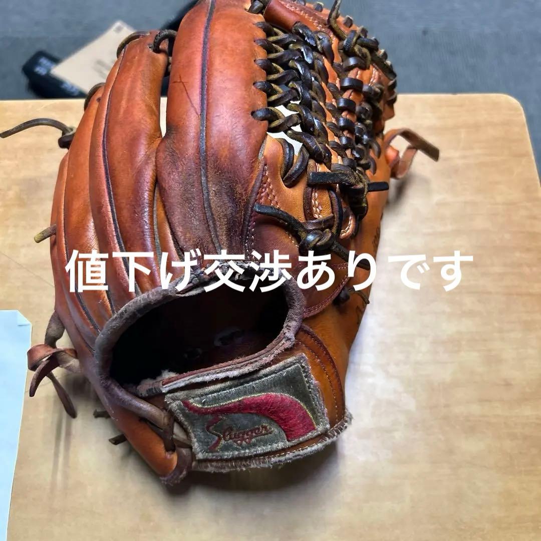スラッガー硬式野球グローブ 右手用 オレンジ