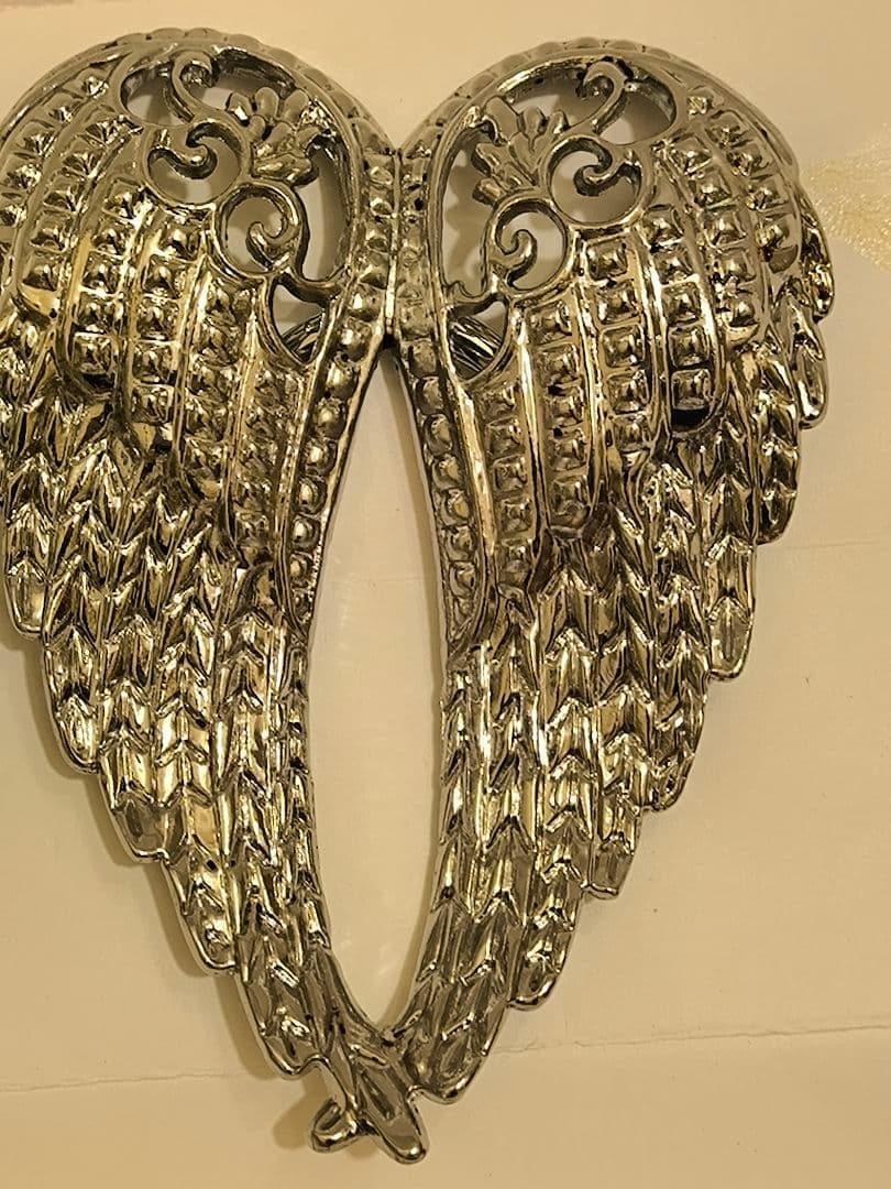 ハート型ガラスボトル 青と銀のクリスタル装飾