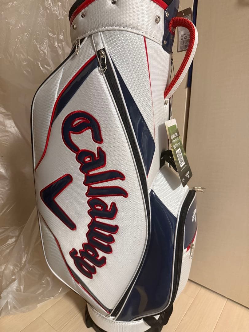 Callaway キャディバッグ ホワイト ネイビー レッド