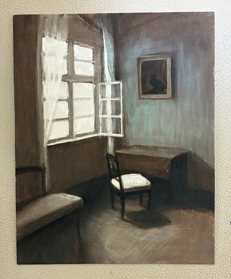 アクリル画　室内　838