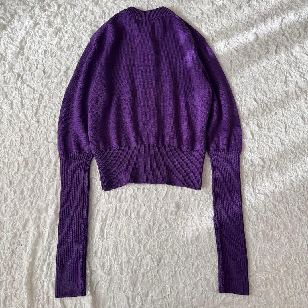 【美品】THE SHINZONE シンゾーン クルーネック 袖リブカーディガン