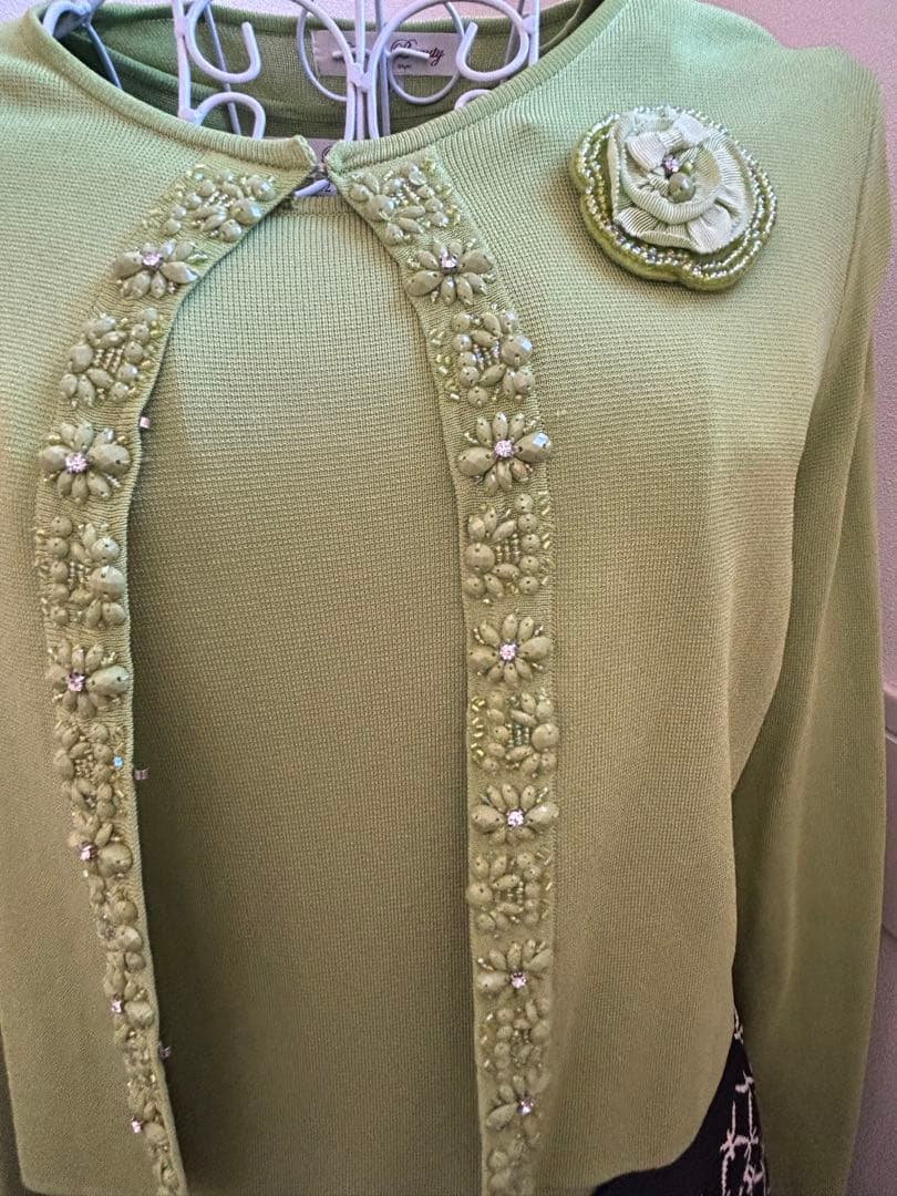 スーパービューティー　42 ワンピース　➕　カーディガン　セット　L