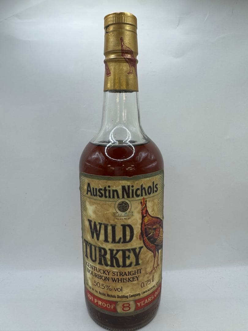 ワイルドターキー8年 WILD TURKEY 旧ラベル 古酒　　箱無　未開封
