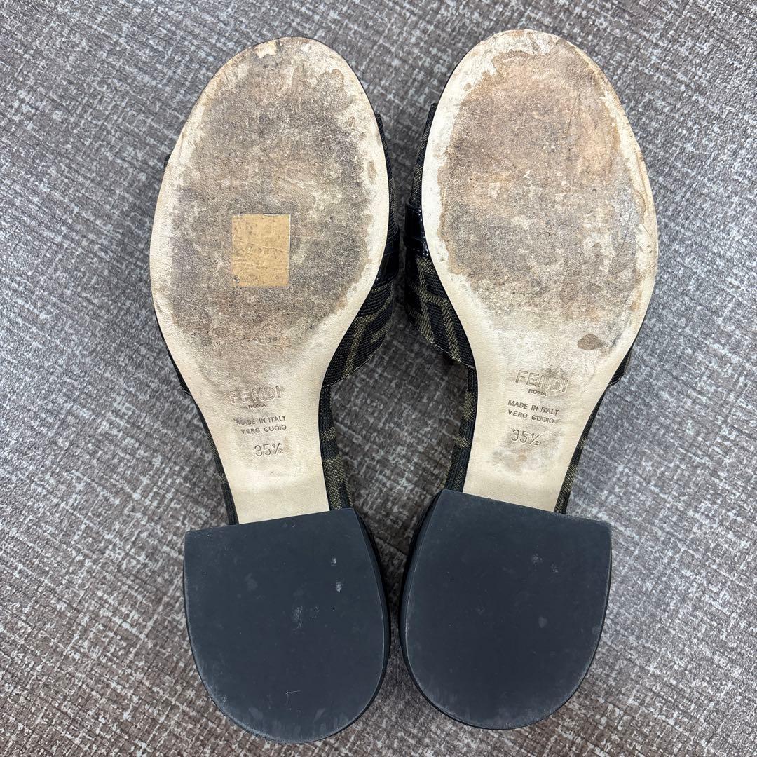 FENDI ブラウン　ミュール22.5㎝