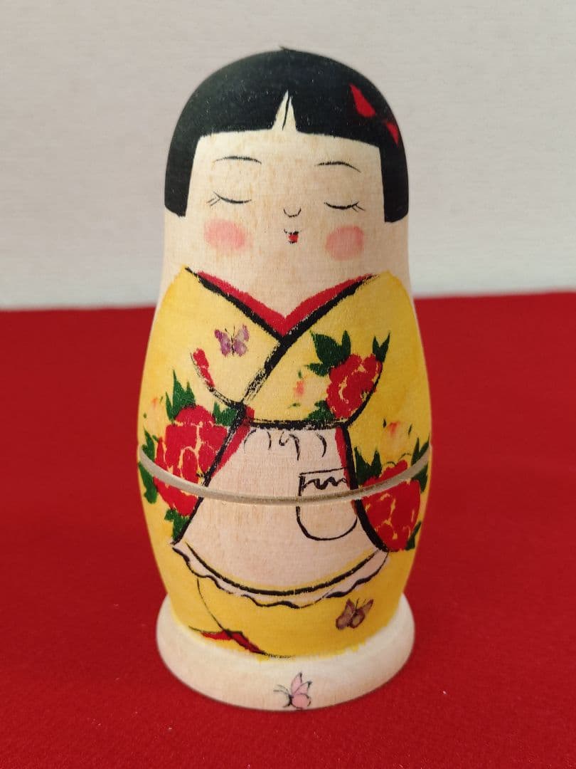 伝統こけし　本間直子工人　マトリョーシカこけし
