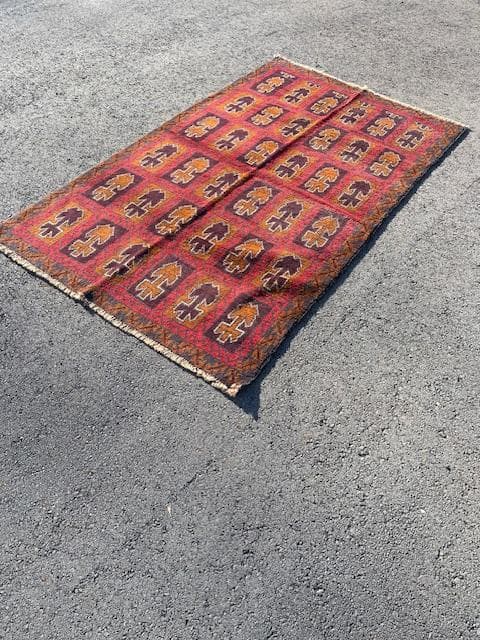 ペルシャ バルチスタン ハンドメイド アンティーク ラグ 190 x 115cm