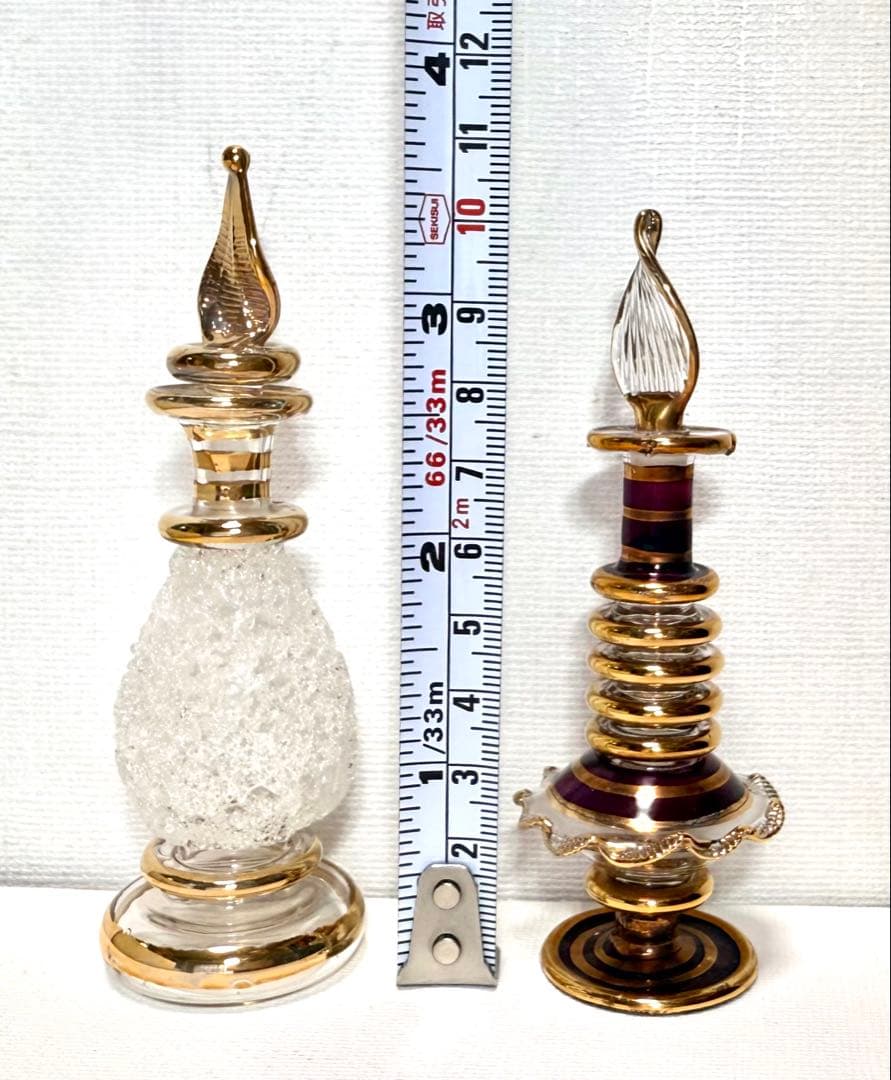 エジプト　香水瓶　アートガラス　アトマイザー　9個セット