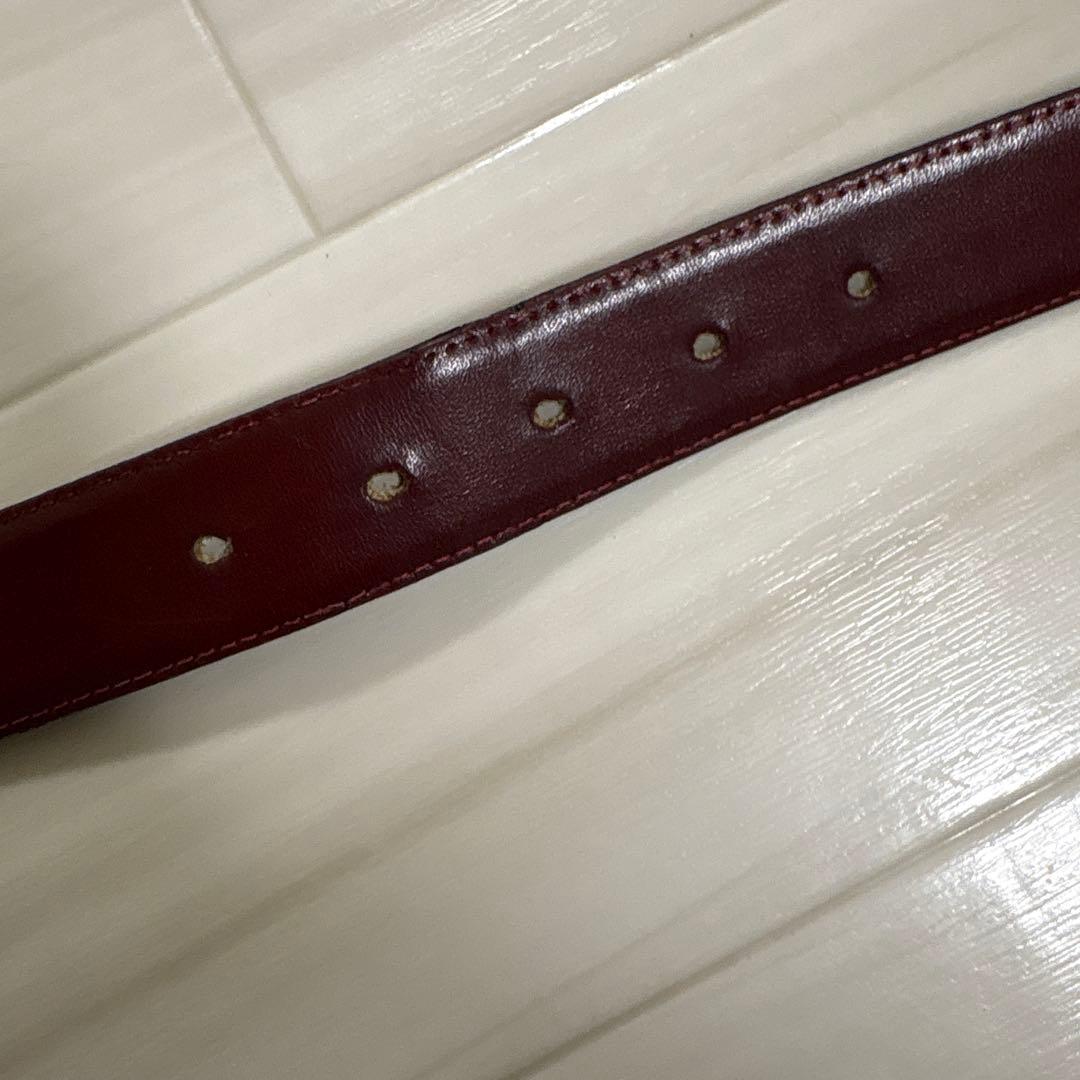 【CÉLINE セリーヌ】ヴィンテージ　レザーベルト 赤茶
