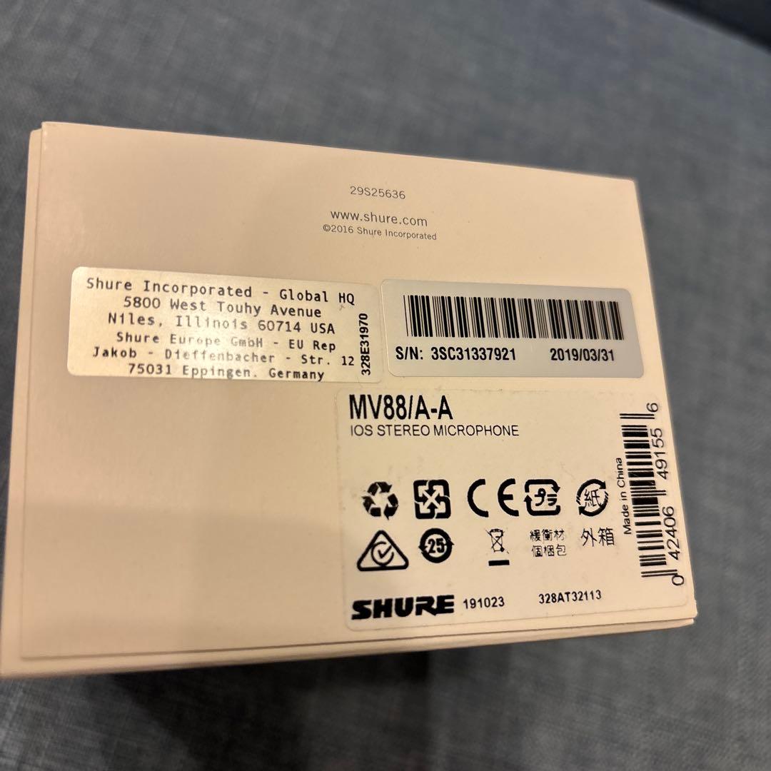 SHURE MV88 コンデンサーマイク