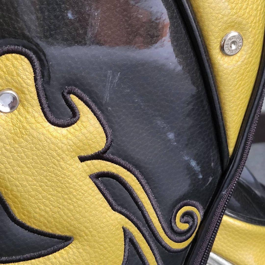 【匿名発送】DANCE WITH DRAGON　ゴルフバッグ　ブラック　イエロー