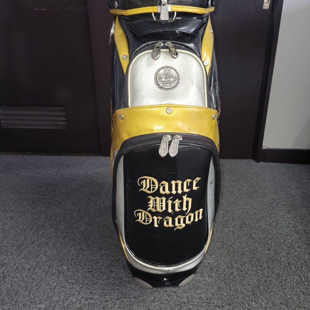 【匿名発送】DANCE WITH DRAGON　ゴルフバッグ　ブラック　イエロー