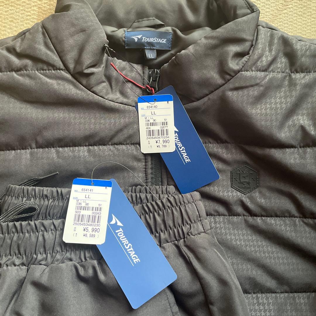 だ*ん様 TOURSTAGE ゴルフジャケット パンツセット LL ブラック 新
