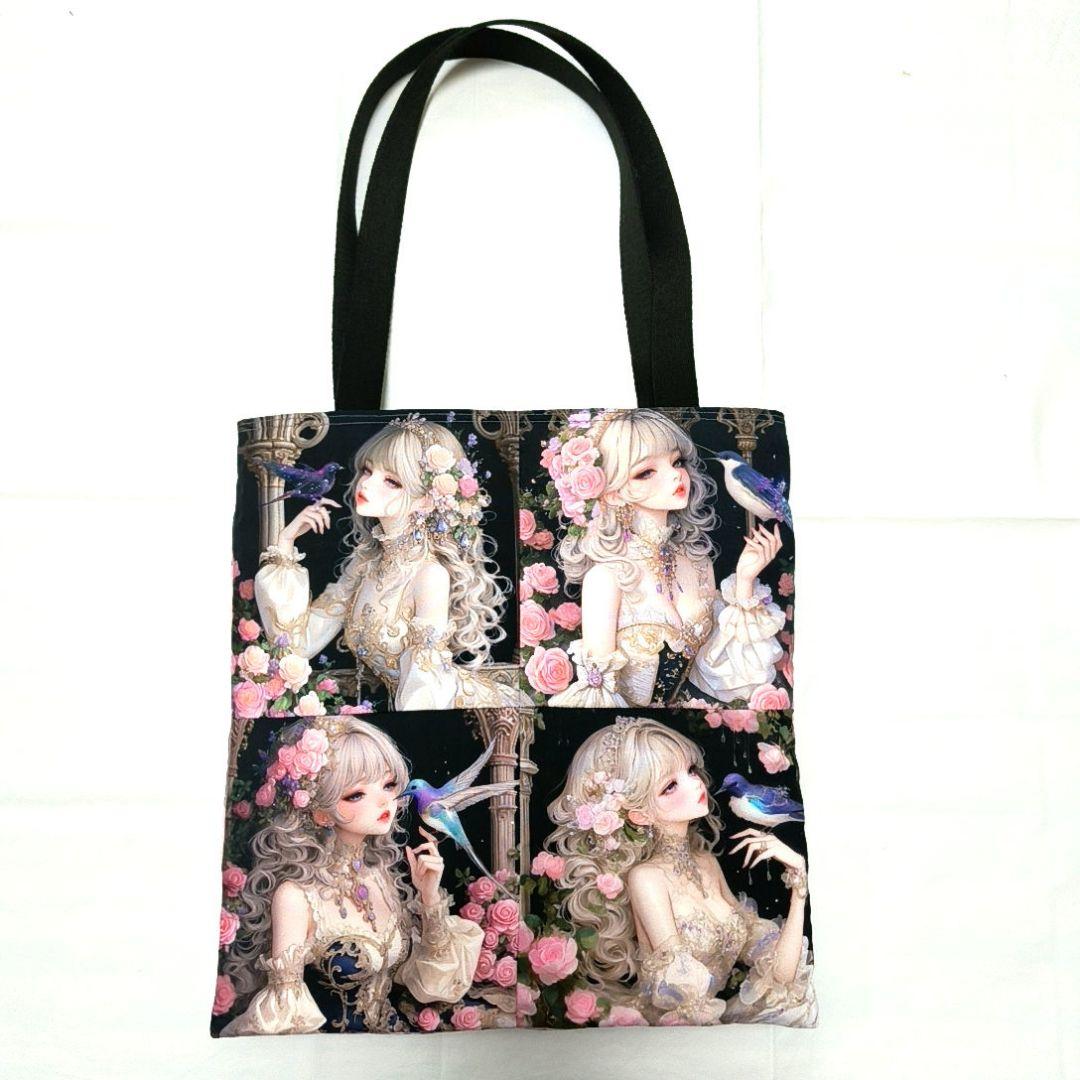 cancan様】ハンドメイドオーダー★女の子★大容量トートバッグ&フリル巾着6点