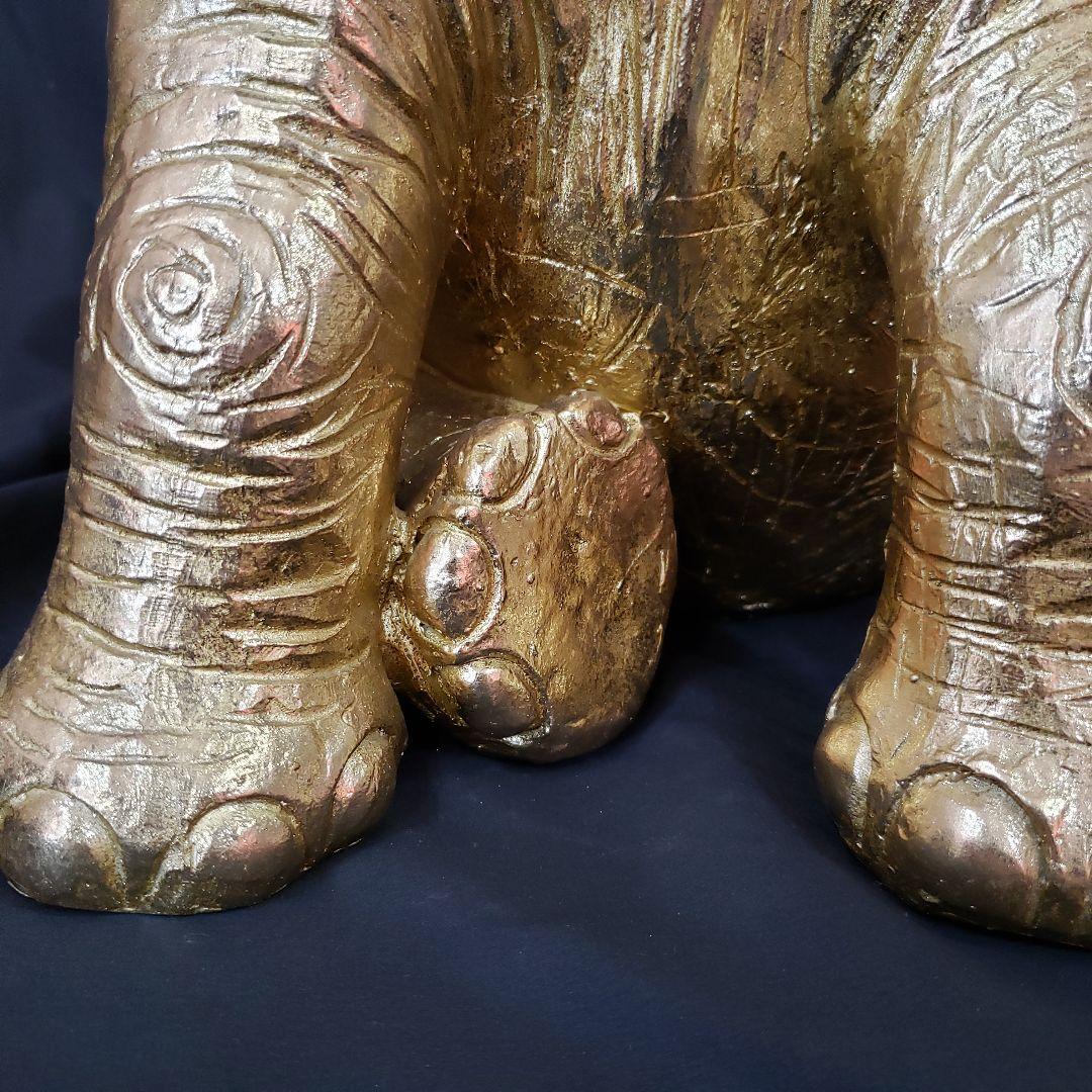 ゾウ 象 elephant ゴールド オブジェ アンティーク風 置物 雑貨