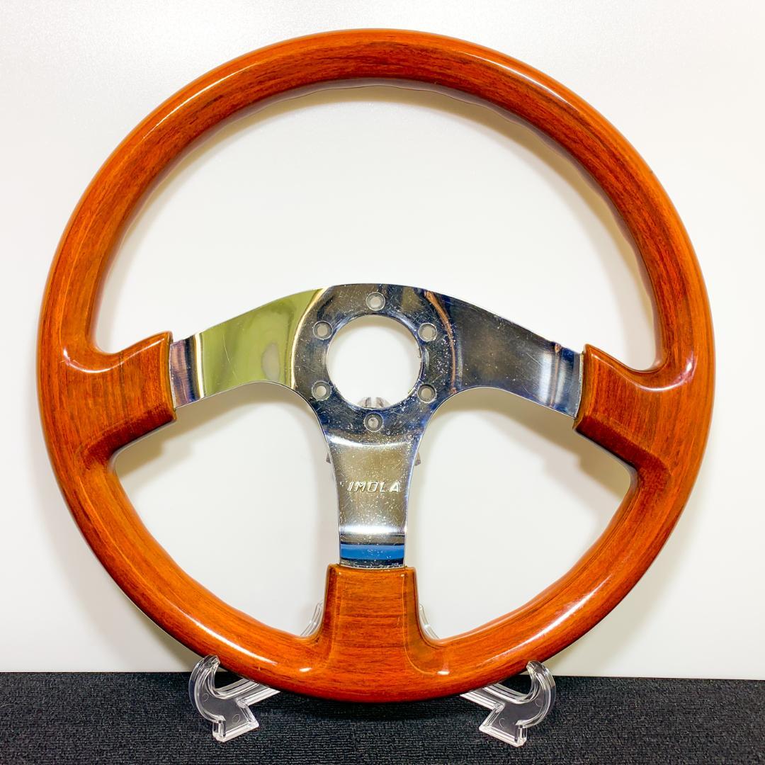 希少 イタルボランテ Imola イモラ ウッドステアリング メッキスポーク
